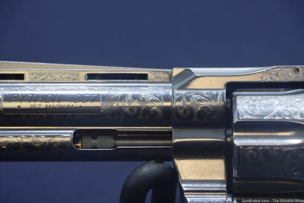 Colt Model Python Revolver 357Mag STAINLESS SCROLL ENGRAVED 4.25" 357 Mag-img-2