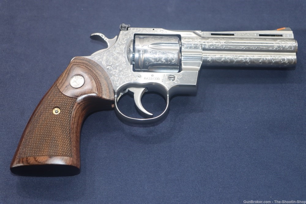 Colt Model Python Revolver 357Mag STAINLESS SCROLL ENGRAVED 4.25" 357 Mag-img-16