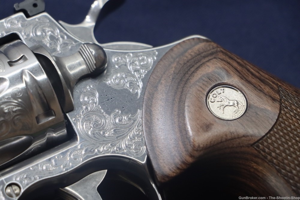 Colt Model Python Revolver 357Mag STAINLESS SCROLL ENGRAVED 4.25" 357 Mag-img-34