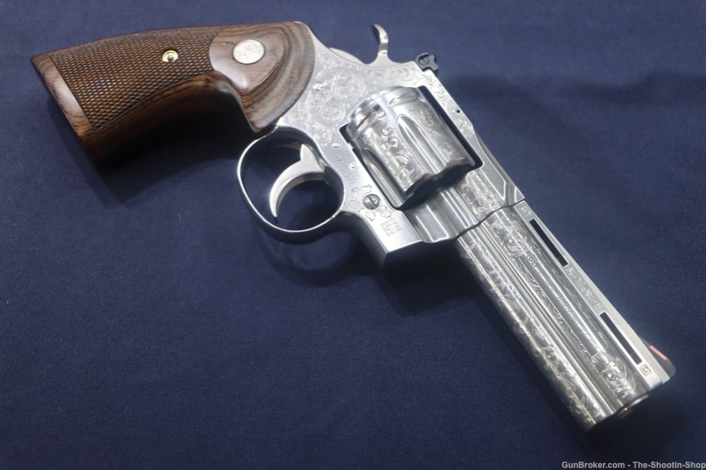 Colt Model Python Revolver 357Mag STAINLESS SCROLL ENGRAVED 4.25" 357 Mag-img-38