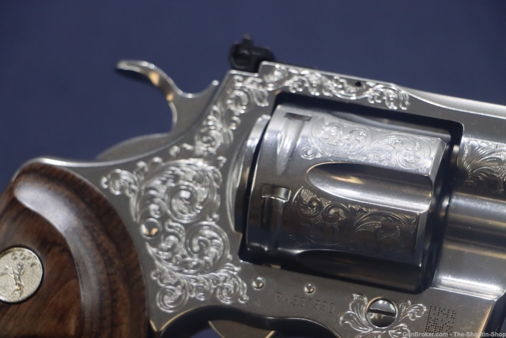 Colt Model Python Revolver 357Mag STAINLESS SCROLL ENGRAVED 4.25" 357 Mag-img-12