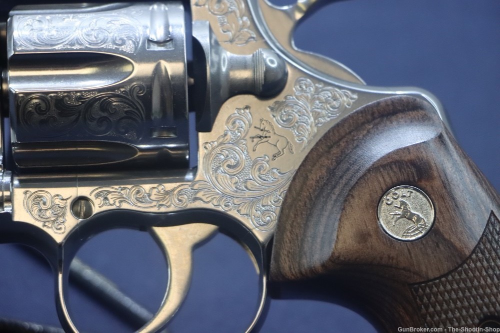 Colt Model Python Revolver 357Mag STAINLESS SCROLL ENGRAVED 4.25" 357 Mag-img-5