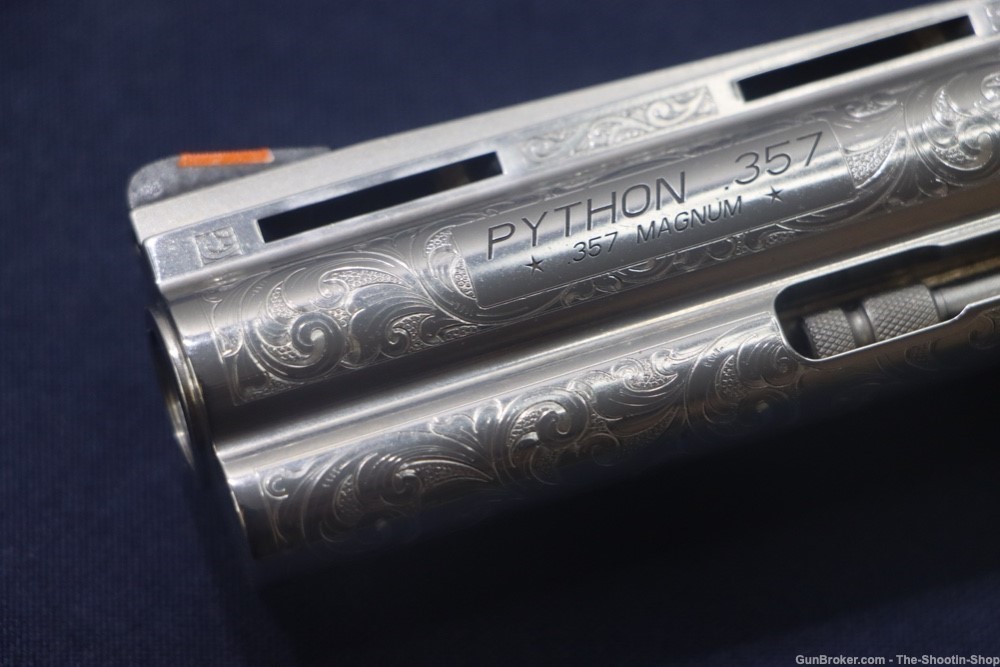 Colt Model Python Revolver 357Mag STAINLESS SCROLL ENGRAVED 4.25" 357 Mag-img-27