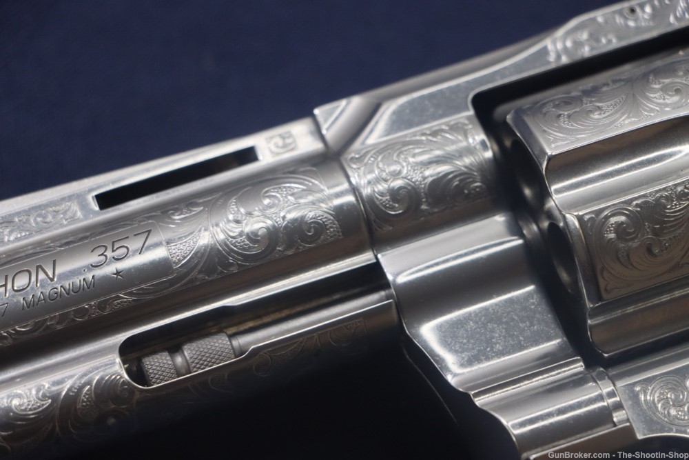 Colt Model Python Revolver 357Mag STAINLESS SCROLL ENGRAVED 4.25" 357 Mag-img-29