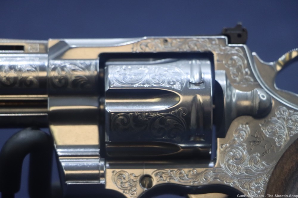 Colt Model Python Revolver 357Mag STAINLESS SCROLL ENGRAVED 4.25" 357 Mag-img-3