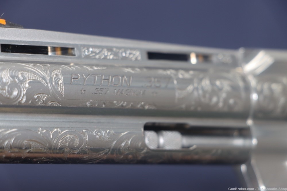 Colt Model Python Revolver 357Mag STAINLESS SCROLL ENGRAVED 4.25" 357 Mag-img-46