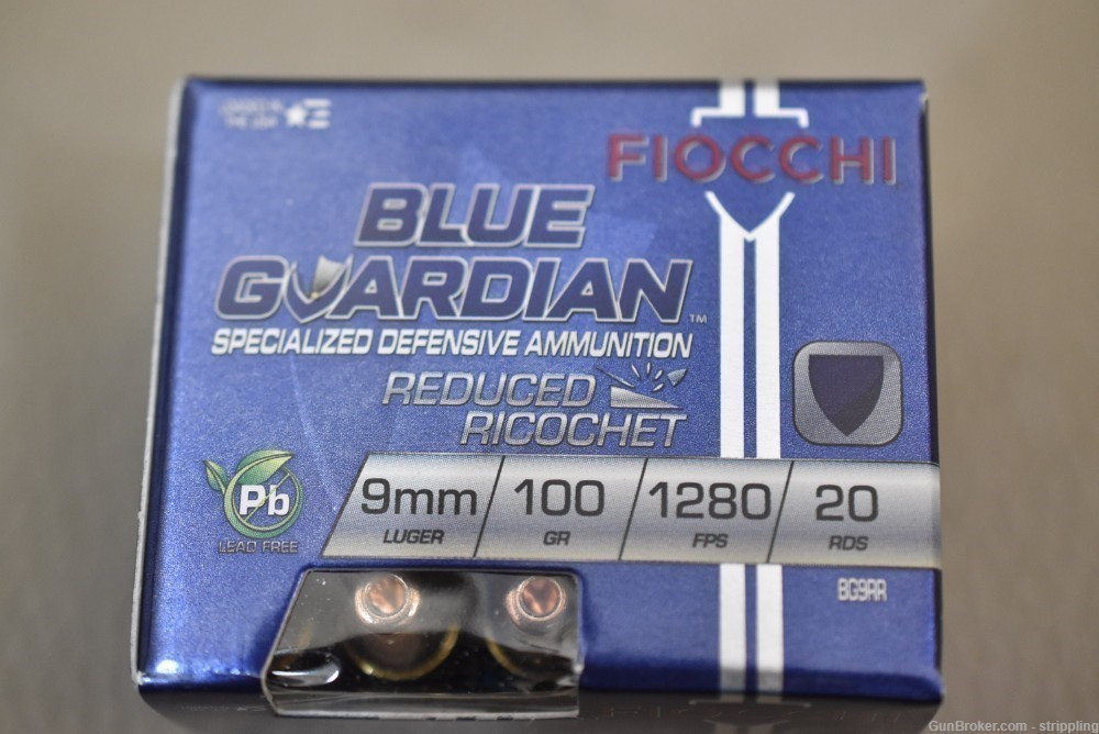 400 ROUNDS FIOCCHI BLUE GUARDIAN 9MM DEFENSE AMMUTION -img-0