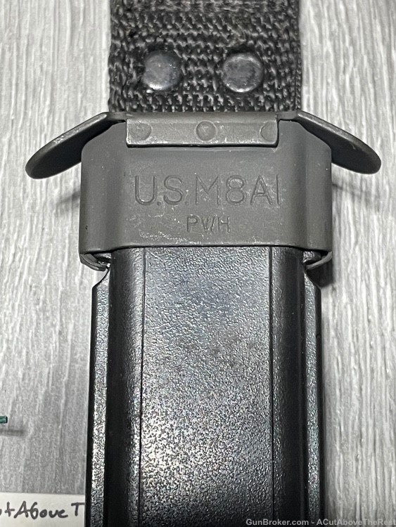 M16A1/M16  M7 Aluminum Knuckle Bayonet BOC Experimental with Scabbard-img-2