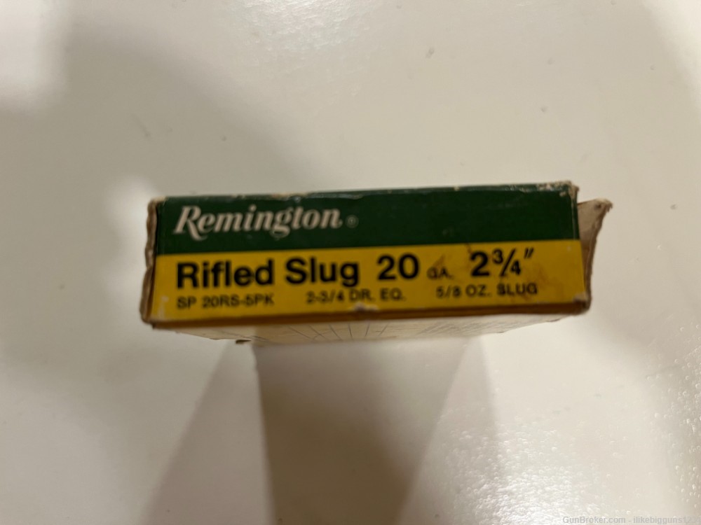 Remington 20 Ga. Rifled Slug  2 3/3" vintage ammo-img-3