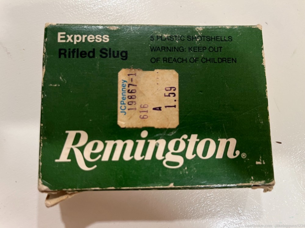 Remington 20 Ga. Rifled Slug  2 3/3" vintage ammo-img-0