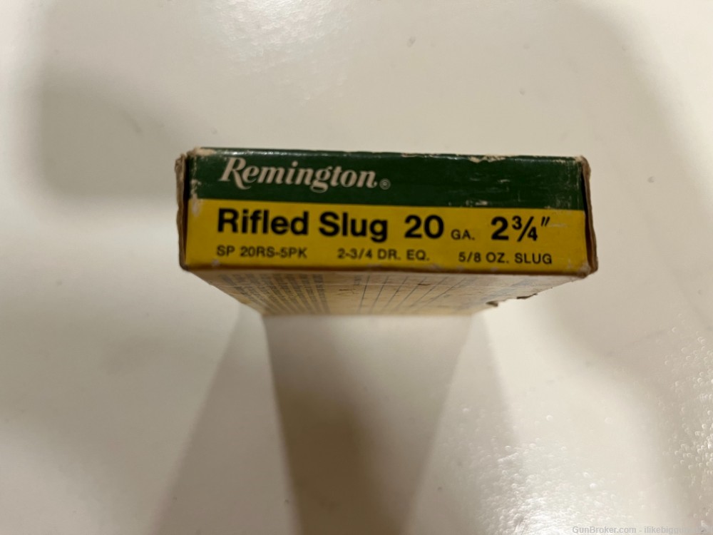 Remington 20 Ga. Rifled Slug  2 3/3" vintage ammo-img-4