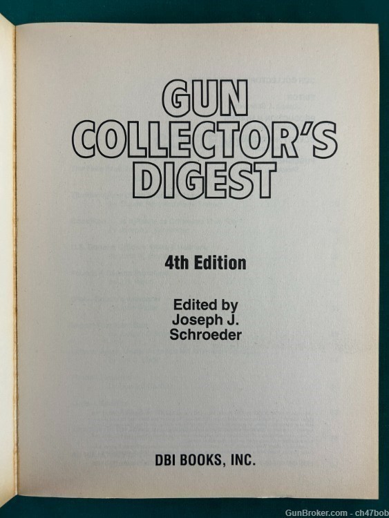 Gun Collector's Digest All New 4th Edition JOSEPH SCHROEDER Excellent Info-img-1