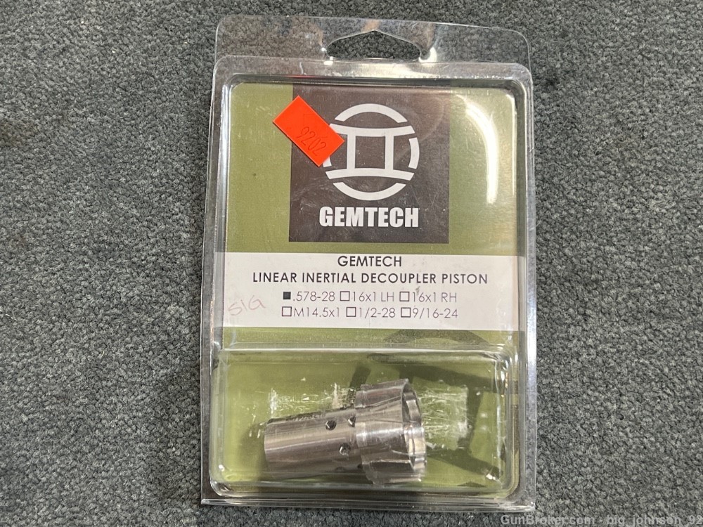 Gemtech GM-45 LID Piston .578x28 for Short Sig Suppressor Silencer Part-img-0