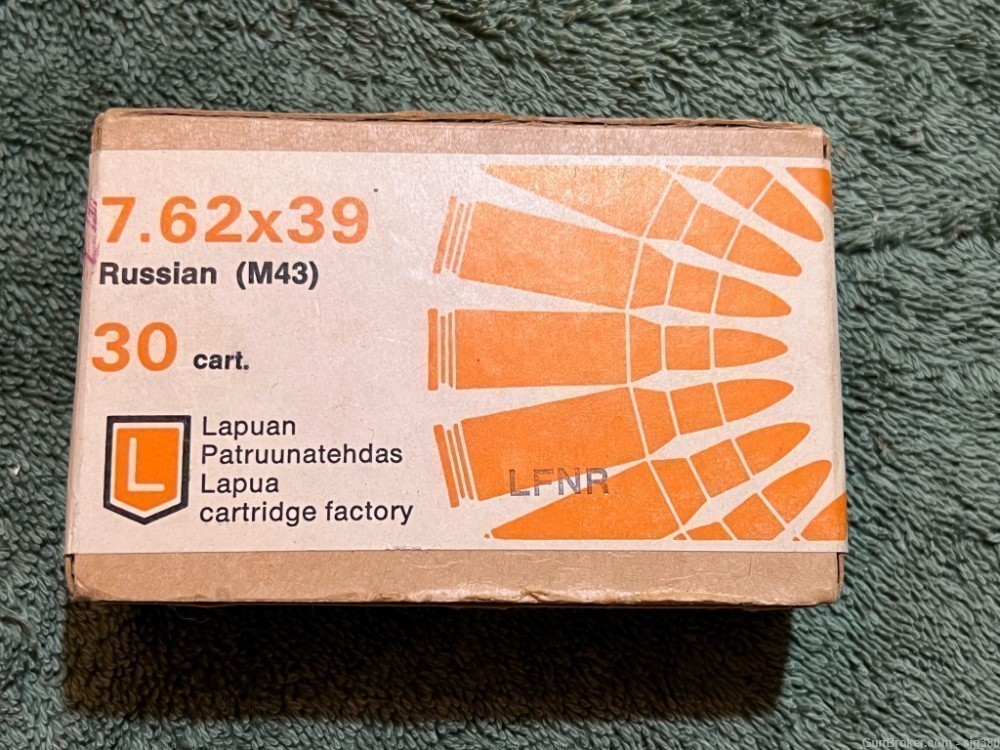 VINTAGE LAPUAN 7.62X39 3 BOXES OF 30 / 90RDS-img-1