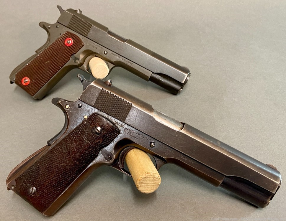 (2) Colt Mod 1911A1 Pistols with Marketing Material & Fitted Leather Case-img-1