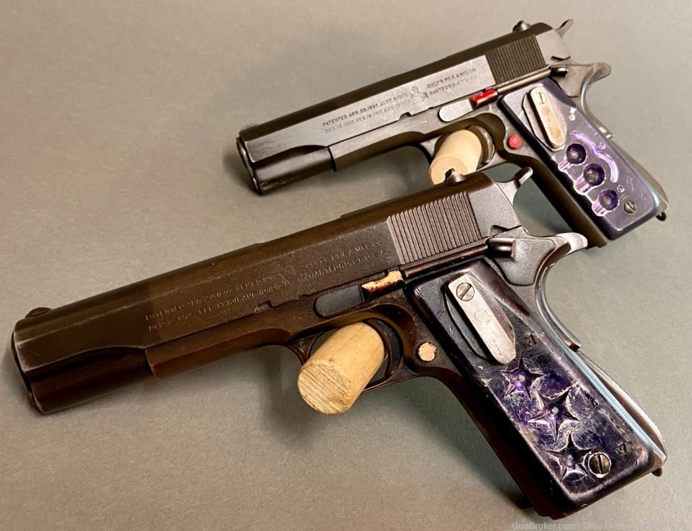 (2) Colt Mod 1911A1 Pistols with Marketing Material & Fitted Leather Case-img-0