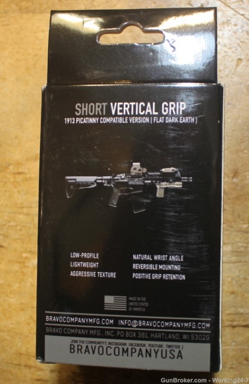 BCM VG-S-FDE VERTICAL GRIP-SHRT For 1913 Rail for AR or Similar-img-1