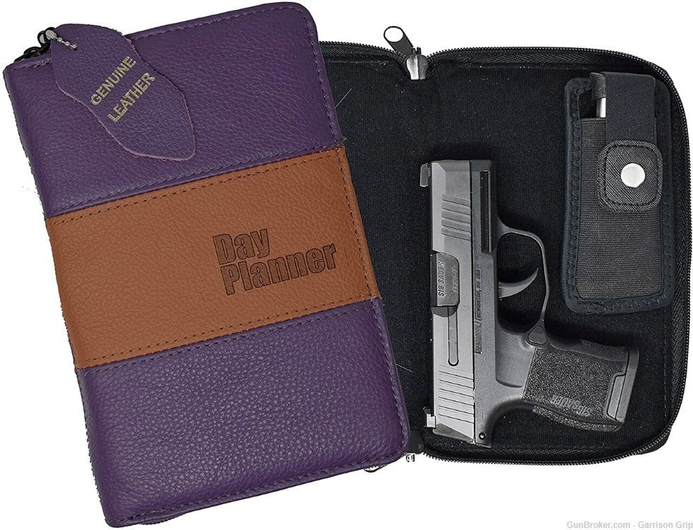 Garrison Grip Leather Locking Day Planner Style Gun Case for SM Guns-img-0