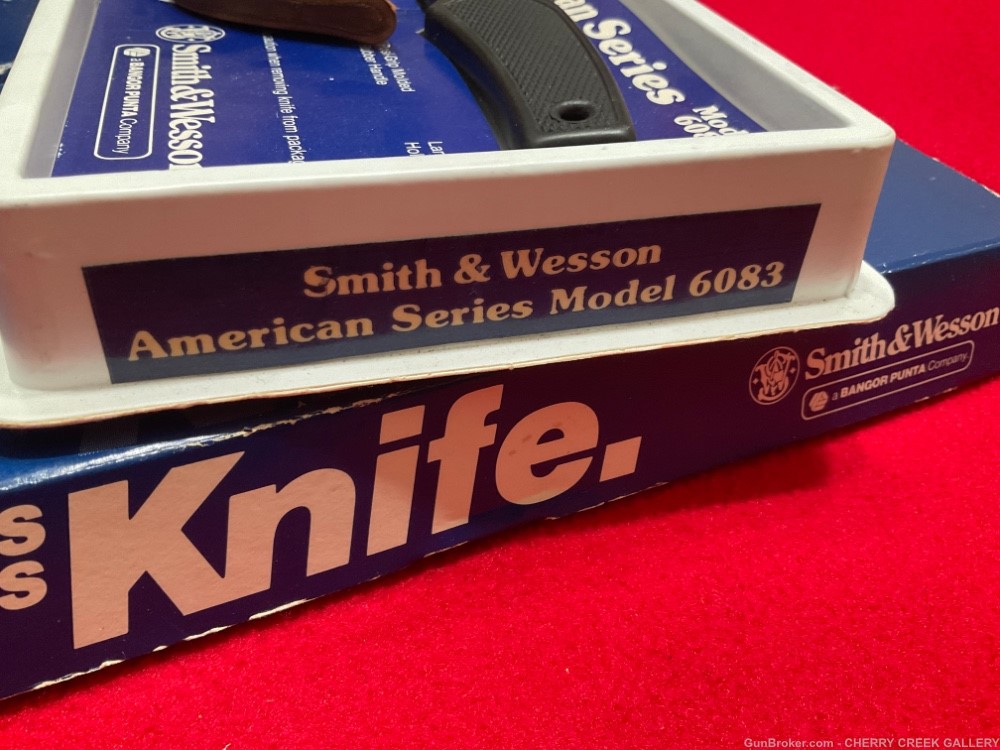 Vintage Smith Wesson knife + box S&W American knives sw Bowie fixed blade -img-5