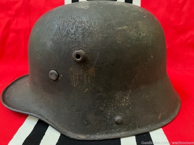WW2 GERMAN ARMY EARLY M16 TRANSITIONAL  SD HELMET.SIZE 68.RARE. ORIG.-img-0