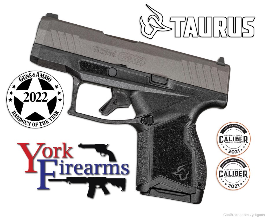 Taurus GX4 9mm Black/Tungsten 11RD Micro-Compact Handgun NEW 1-GX4M93C-img-0