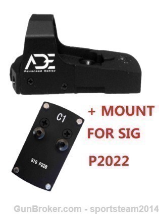 ADE RD3-006B GREEN Dot Sight + Sig-Sauer-P226 P2020 pistol mount (C1)-img-0