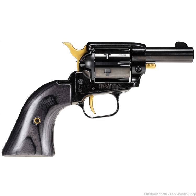 Heritage Model Barkeep Revolver 22LR 2" Black 22 LR Gold Accents 8RD SA NEW-img-0