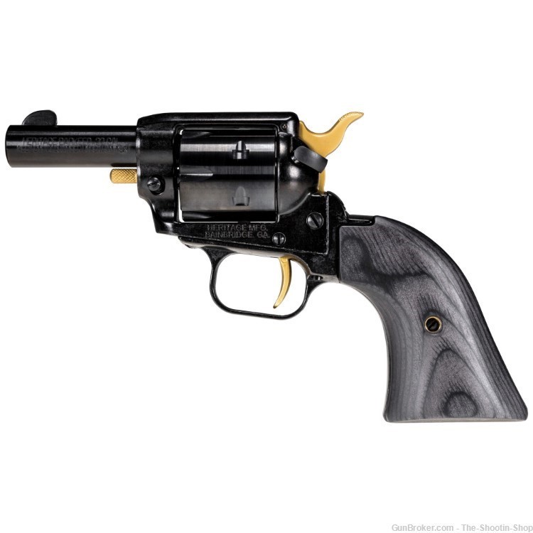 Heritage Model Barkeep Revolver 22LR 2" Black 22 LR Gold Accents 8RD SA NEW-img-1