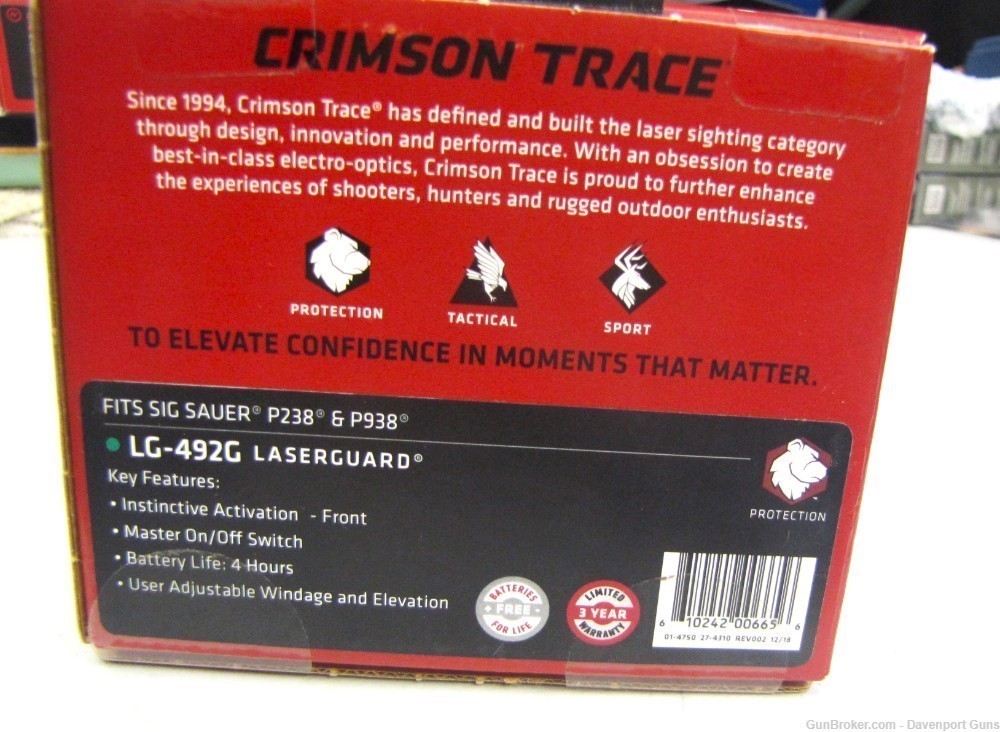 CRIMSON TRACE LG-492G LASER SIGNT FOR SIG P238 AND P938-img-2