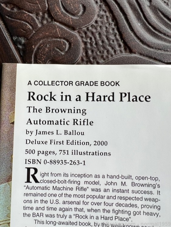 SIGNED COPY ROCK IN A HARD PLACE by JAMES BALLOU # 107 OF 200-img-1