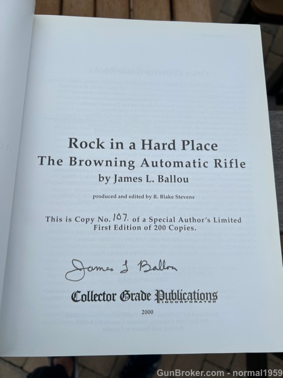 SIGNED COPY ROCK IN A HARD PLACE by JAMES BALLOU # 107 OF 200-img-9