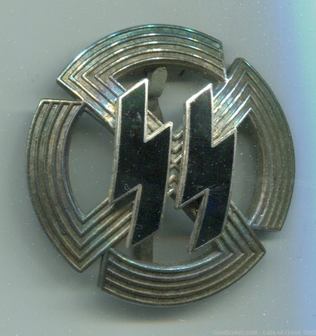 German WWII Waffen SS Silver Dutch Sports Badge-img-0