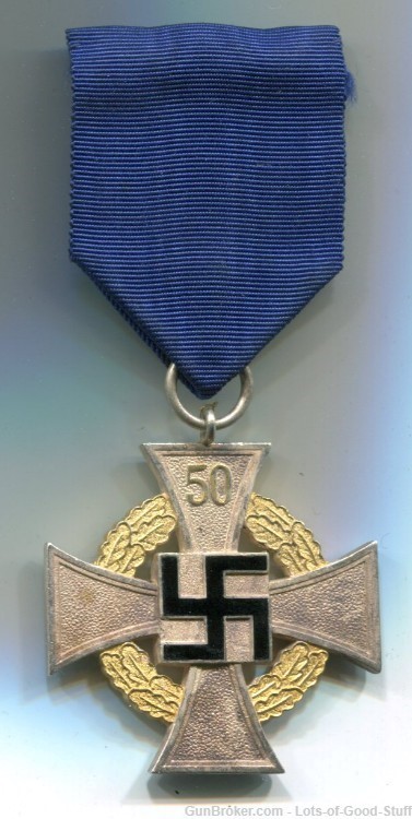 German WWII NSDAP 50 Year Faithful Service Cross-img-0