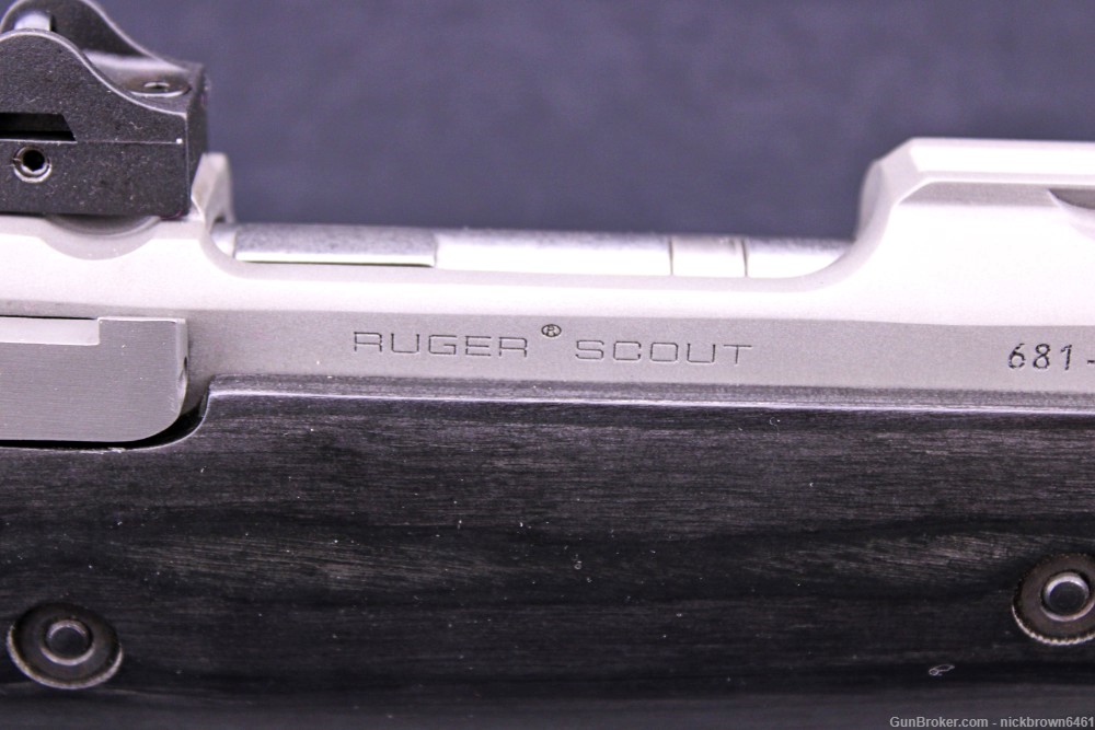 RUGER GUNSITE SCOUT 6821 308WIN 18"BBL BLACK LAMINATE LEFT HAND STAINLESS-img-25