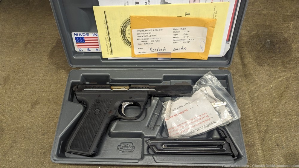 Ruger Mark III 22/45 w/orig box, papers-img-0