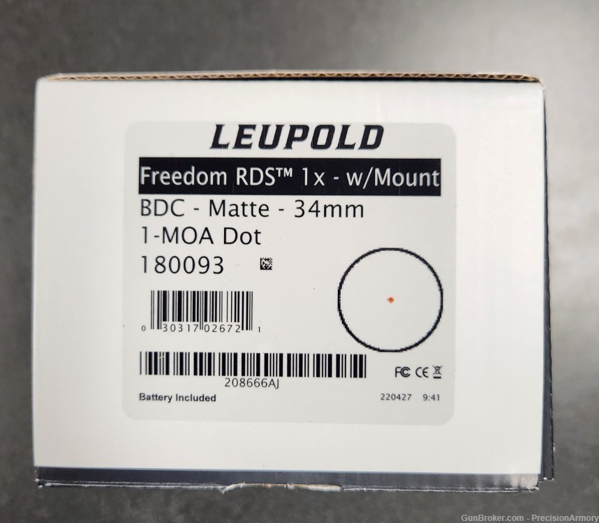 Leupold Freedom RDS 1x w/Mount NEW. Free ship, no CC Fee!-img-3
