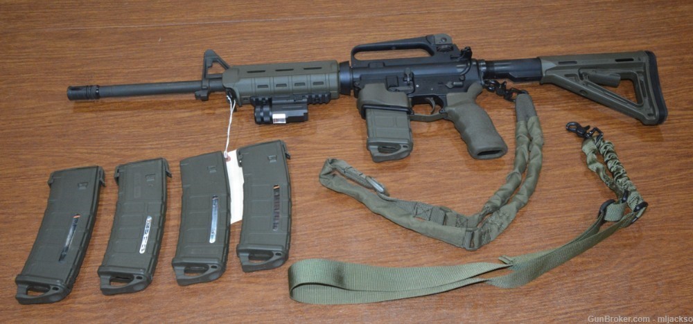 Eagle Arms (Armalite) AR-15, Magpul OD Green, 5 Mags-img-1