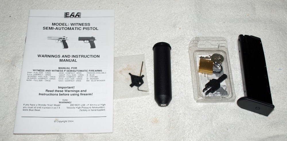 EAA WITNESS P Match Pro 17 Rd Mag Large Polymer Competition Frame 9MM-img-4