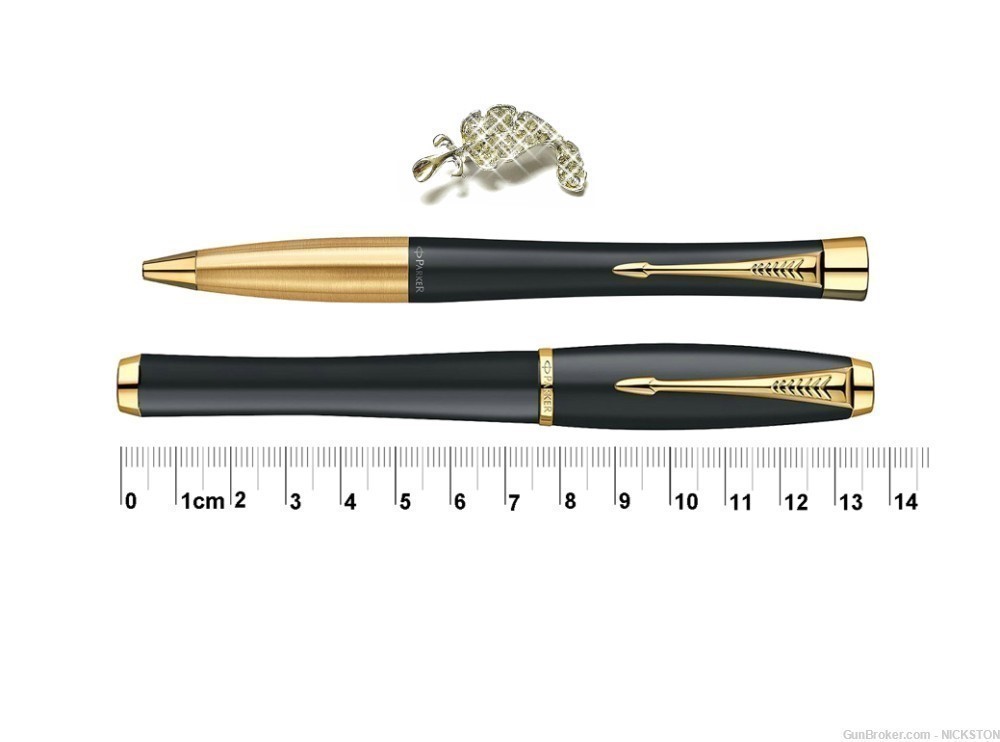 Luxury Black with Gold Trim Urban Ballpoint & Rollerball Pens Set by Parker-img-4