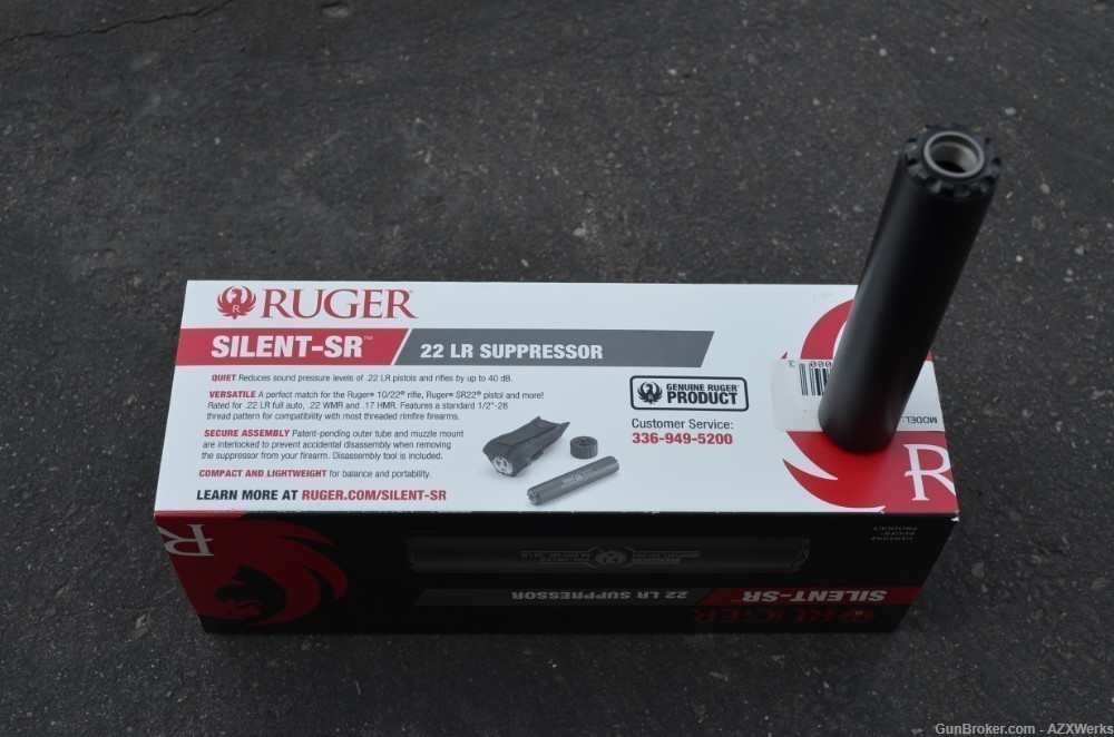 Ruger Silent-SR Silencer NFA Class III .22lr 19000 Titanium FA Rated-img-1