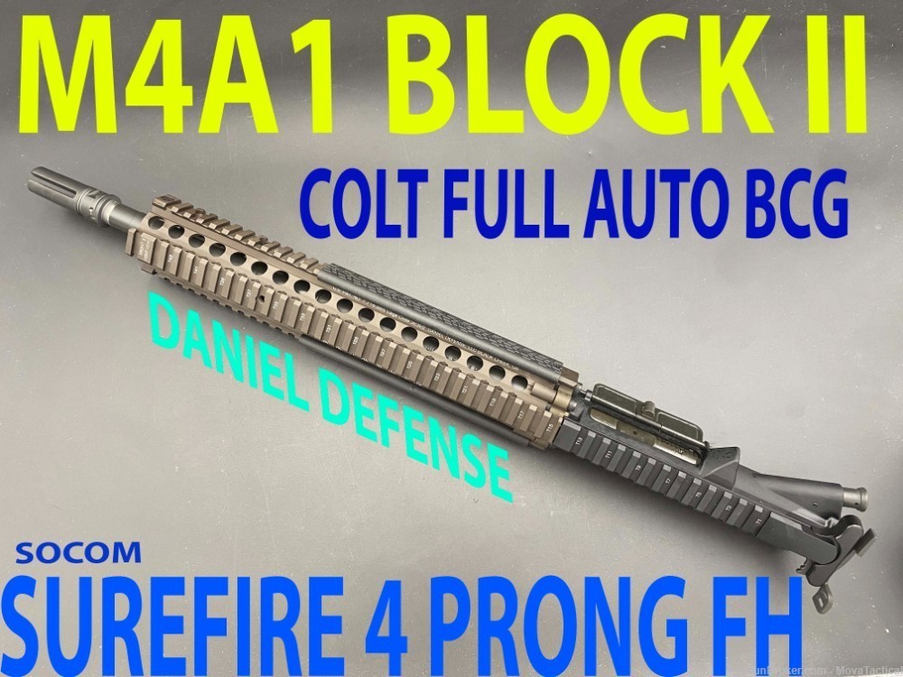 Daniel Defense M4A1 FDE M4A1 UPPER 14.5" Surefire 4 Prong FH, Colt Auto BCG-img-0