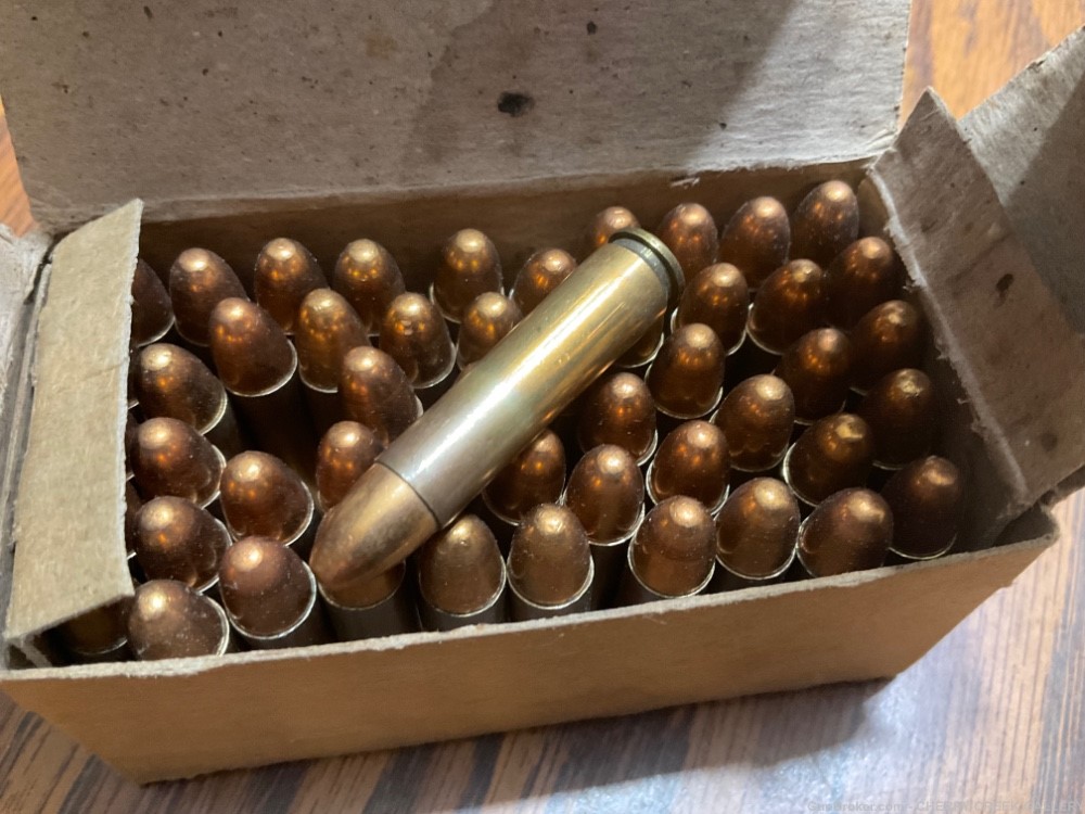 Vintage western cartridge co 30 m1 carbine ammunition military ammo box -img-4