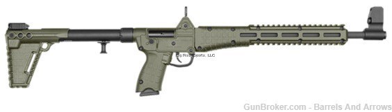Kel-Tec SUB2k9MPBGRNHC SUB 2000 Semi Auto Rifle, 9MM, 16.1" BBL, Green -img-0