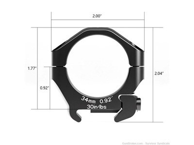 Arken Optics Halo Scope Rings 34mm Low 0.92"