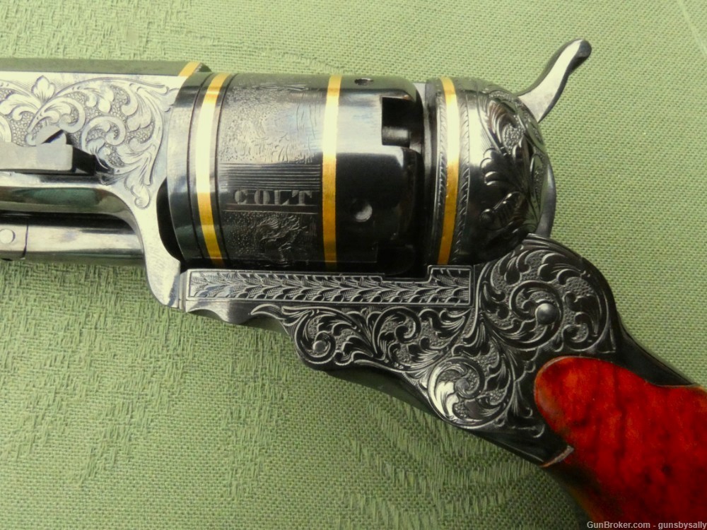 Fabulous Cased & Engraved Colt Paterson Number 5 Belt Pistol-img-21