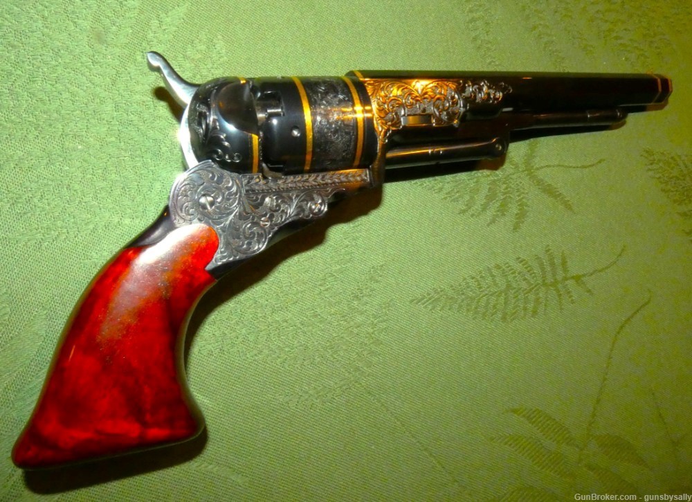 Fabulous Cased & Engraved Colt Paterson Number 5 Belt Pistol-img-10