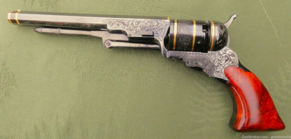 Fabulous Cased & Engraved Colt Paterson Number 5 Belt Pistol-img-22