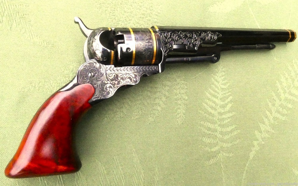 Fabulous Cased & Engraved Colt Paterson Number 5 Belt Pistol-img-9