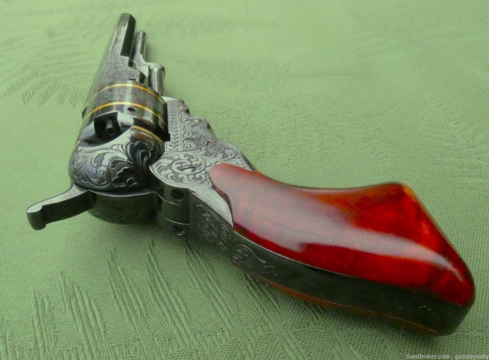 Fabulous Cased & Engraved Colt Paterson Number 5 Belt Pistol-img-4