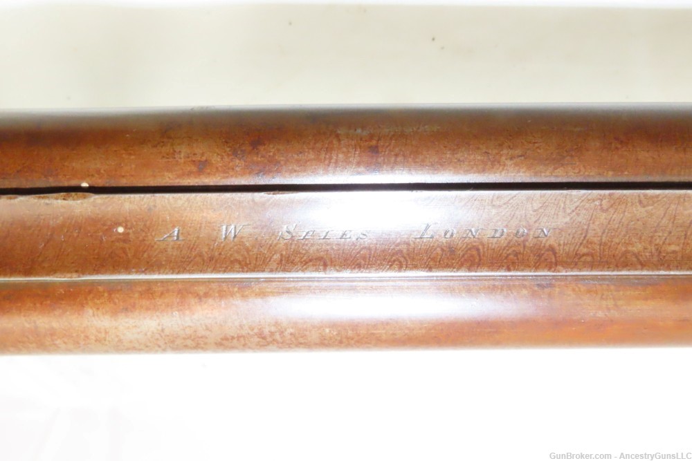 Engraved SILVER & GOLD BANDED Antique A.W. SPIES Side/Side SHOTGUN LONDON  -img-13